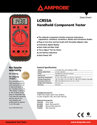 Thumbnail of document Data Sheet - LCR55A Capacitance Tester